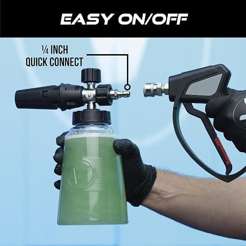 VIKING Professional Foam Cannon for Car, Adjustable Spray Nozzle, 1.1 Liter Soap Canister, 1/4" Quick Connect Plug for Pressure Washer and Car Detailing Kit thumbnail 5