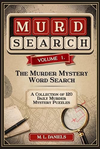 Murdsearch Volume 1: The Murder Mystery Word Search, A Collection of Daily Murder Mystery Puzzles - Image 1