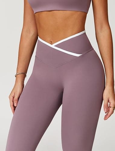 ABOCIW Workout Sets for Women 2 Piece Color Block Strappy Sports Bra High Waist Leggings Gym Yoga Pilates Outfits thumbnail 6