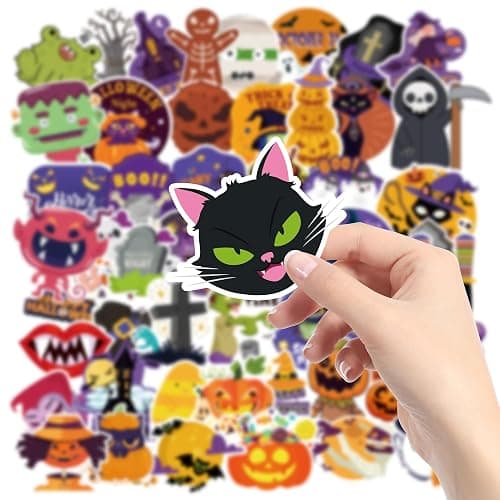 OHOME Halloween Stickers | 100 PCS Halloween Party Favors - Halloween Games Toys Gifts Party Supplies - Crafts Accessories Treats Bulk for Classroom thumbnail 4