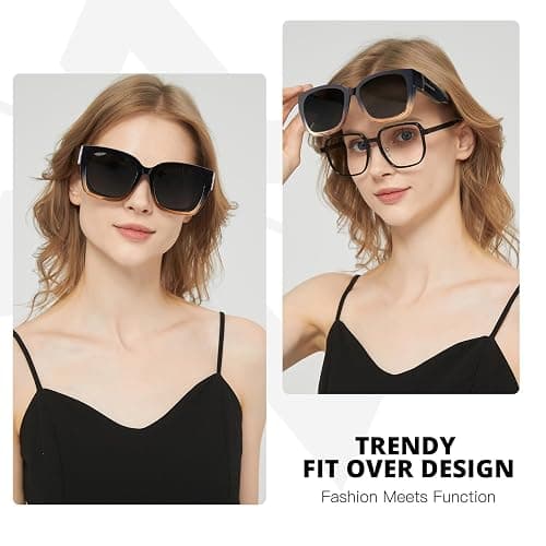 Myiaur Fit Over Sunglasses for Women, Trendy Designer Style Oversized Polarized Sunglasses for Driving with UV400 Protection thumbnail 3