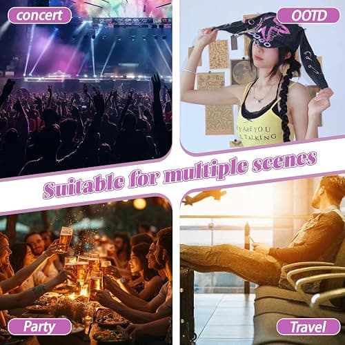 THESSNCE Y2k Hat Punk Hats Denim Bunny Hat Chains Distressed Baseball Cap Kpop Outfits Y2k Grunge Hats for Women thumbnail 5