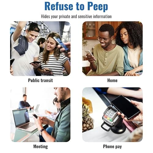 NEEPART 3 Pack Privacy Screen Protector for iPhone 14 Pro Max[6.7 inch], Sensor Protection, Dynamic Island Compatible, 9H Anti Spy Private Tempered Glass Film, Anti-Scratch, Case Friendly, Easy thumbnail 7