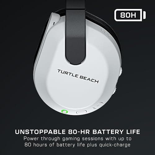 Turtle Beach Stealth 600 Wireless Multiplatform Amplified Gaming Headset for PS5, PS4, PC, & Mobile – Bluetooth, 80-Hr Battery, Noise-Cancelling Flip-to-Mute Mic, 50mm Speakers – White thumbnail 2
