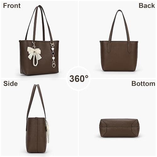 Small Tote Bag for Women Vegan Leather Hobo Bag Small City Tote Trendy Luxury Work Bag College Shoulder Bag thumbnail 4