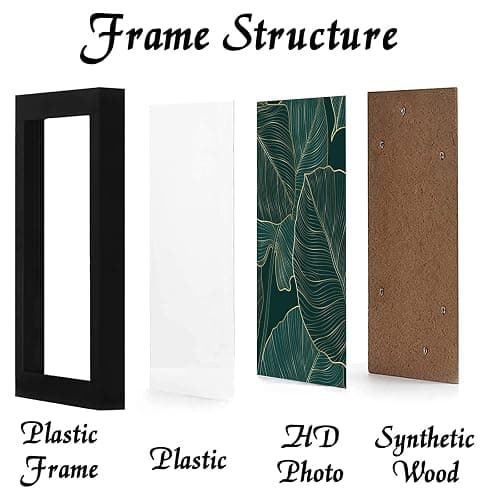 keibiubu Black Picture Frame Set of 3, 16x24 Picture Frame for Photo Poster Canvas Certificate Document Display Horizontally or Vertically High Transparent Wall Gallery(Size 16 x 24 inches) thumbnail 4