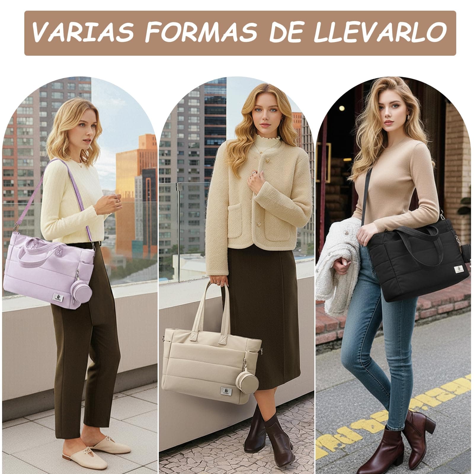 Pañales Mochila Multifuncional Bolsa Pañalera Plegable Gran Capacidad con Cambiador Portátil Impermeable y Estuche para Chupete, Pañalera Tipo Tote de Viaje Regelo Ideal para Mamás Papás thumbnail 3