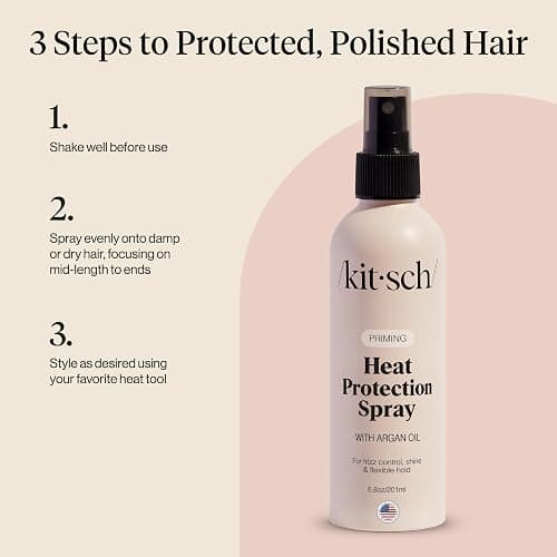 Kitsch Heat Protection Spray for Hair – Heat Protectant for Hair with Argan Oil – Styling Hair Spray for Frizz Control, Shine & Damage Protection – Protects Strands | Ideal Gifts for Women – 6.8oz thumbnail 7