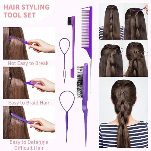 2076 pcs Hair Accessories for Girls Ponytail Holders Toddler Hair Ties with Mini Clip Hair Clips for Girls Rubber Bands Set thumbnail 7
