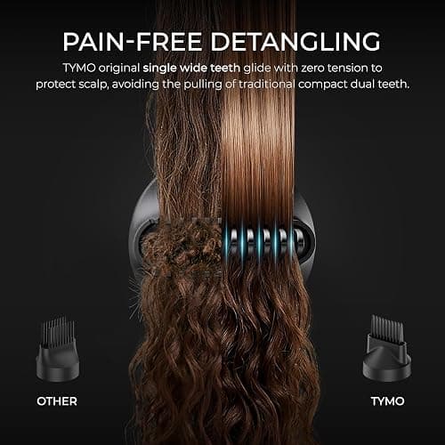 TYMO Blow Dryer with Comb - 1500W Professional High Speed Blow Dryer with Diffuser, 110,000RPM Fast Dry, 200 Million Ionic Diffuser Hairdryer, 4 Temps & 3 Speeds, 8 Ft Cord for Salon, Metal Gray thumbnail 4