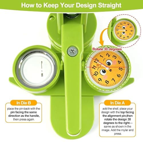 MK.Bear Button Maker Machine 58mm (2.25 in) Installation-Free, DIY Button Pin Maker Machine, Badge Punch Press with Free 100pcs Badge Supplies & Pictures & Circle Cutter & Magic Book thumbnail 7