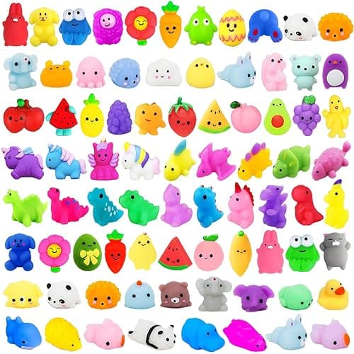 200Pcs Squishy Toys Bulk, Easter Egg Fillers Mochi Squishies, Kawaii Fidget Stress Relief Toys for Kids, Party Favors, Goodie Bag Stuffers, Classroom Prizes Rewards, Birthday Gifts for Boys Girls - Image 1