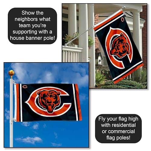 Chicago Bears Logos Flag and Banner thumbnail 3