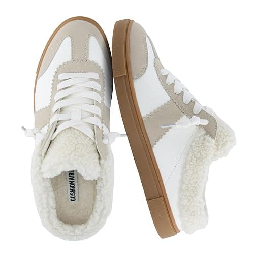 CUSHIONAIRE Blade Women’s Slip On Sneaker Mule – Faux Leather & Suede Backless Sneaker with Memory Foam & Cozy Lining - Image 1
