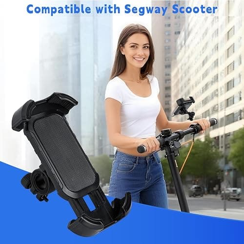 Runhike Phone Holder Compatible with Segway Ninebot-for Scooter,Bike,and Motorcycle,Shockproof and Anti-Shake,Handlebar Clamp,Black thumbnail 7