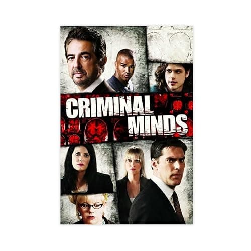 Criminal Minds Reasoning TV Series Dormitory Hallway Restaurant Club 5 Canvas Poster Bedroom Decor Sports Landscape Office Room Decor Gift Unframe:12×18inch(30×45cm) - Image 1