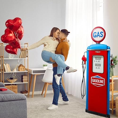 Fiwochic 5.3 ft Gas Pump Cardboard Cutout Race Car Theme Party Decoration | Gas Station Backdrop for Racing Parties, Vintage Gasoline Design, Life-size Cardboard Stand-up, Photo Booth Prop Party Supply thumbnail 6