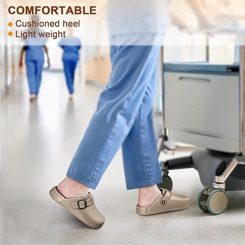 Bigant Womens Clogs,Mercy Mules for Womens Nurse Shoes-Slip on Garden Work Shoes thumbnail 4