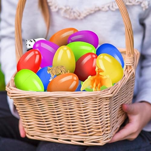 OCHIDO 24 Pack Prefilled Easter Egg With Animal Dinosaur Toy, Easter Basket Essentials Easter Basket Stuffers for Kids, Easter Egg Hunt Game, Easter Party Favor Classroom Rewards thumbnail 5