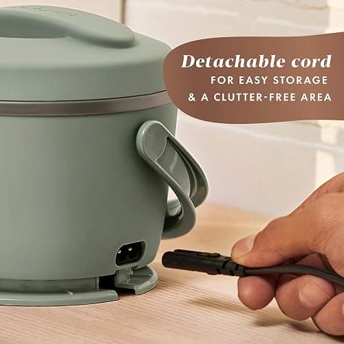 Crock-Pot Portable Electric Lunch Box 20-Ounce Food Warmer Moonshine Green | Ideal for Travel On-the-Go | Keeps Food Spill-Free Warm & Tasty | Dishwasher-Safe thumbnail 3