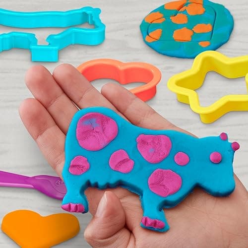 Play-Doh Fun Tub Set, 19 Accessories & Reusable Storage Container, Preschool Toys, Kids Arts & Crafts, Back to School Gifts, Ages 3+ (Amazon Exclusive) thumbnail 4