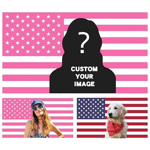 Custom Pink America Flag 2x3FT Add Personalized Images To Customize Flags, Tapestries, Posters That Can Be Hung In Living Rooms, Bedrooms, Dormitories, Clubs, Bars, And Other Indoor And Outdoor Spaces. - Image 1