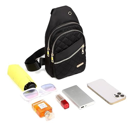 AOSTIHOT Small Sling Backpack for Women, Chest Bag Daypack Crossbody for Travel Sport Running Hiking Black thumbnail 8