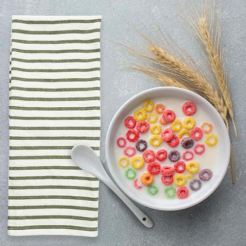 Trade Fountain Kitchen Towels - Pack of 5 Dish Towels for Kitchen Accessories - 19 x 27 INCHES Extra Large Highly Absorbent Dish Cloth - Reusable Hand Towels - 100% Pure Cotton Fabric (Olive) thumbnail 6
