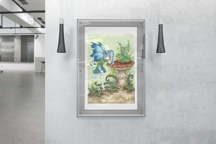 Fairy Core Room Decor Wall Art Grunge Poster Room Decor Aesthetic Living Room Home Office and Bedroom Decor Kawaii Fairycore Frog Fairies Wall Art Decor Teen Cool Wall Art Print Poster 12x18 thumbnail 8