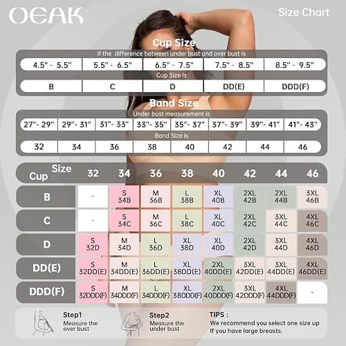 OEAK Womens Wireless Jelly Bra Plus Size Supportive Seamless Bras Full Coverage Push Up Comfortable No Underwire Tshirt Bras thumbnail 6