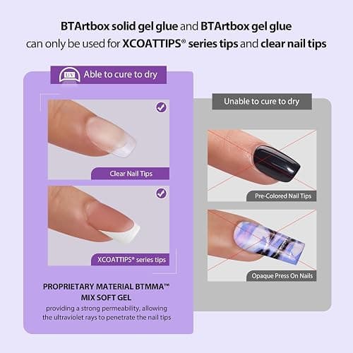 BTArtbox Gel Nail Glue 15 ML 4 In 1 Super Strong UV Nail Glue For Acrylic Nail Tips, Long Lasting Gel Glue For Transparente Fake Nails for More Than 28 Days, UV/LED Lamp Cure Needed thumbnail 3