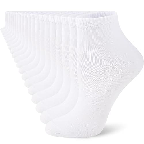 LITERRA 20 Pairs Women's Ankle Socks - Bulk Value Pack, Breathable Casual Basic Athletic Socks for Women Size 5-9/9-11 - Image 1