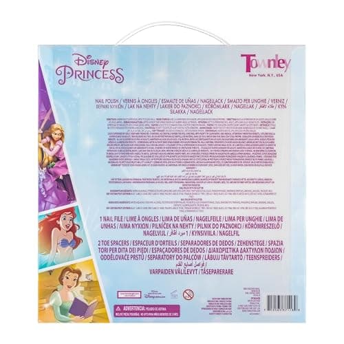Disney Princess 15 Piece Water-Based Nail Polish with 3 Toe Spacers, Quick Dry, Peel Off, Gift Kit Set for Kids Girls, Ages 3 by Townley Girl thumbnail 9