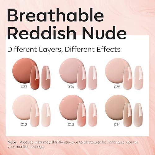 Modelones Builder Gel 6 Colors, 8-in-ONE Pink Red Brown Gel Builder for Nails, Hard Gel Nail Strengthener Extension Color Base Builder Gel in a Bottle thumbnail 4