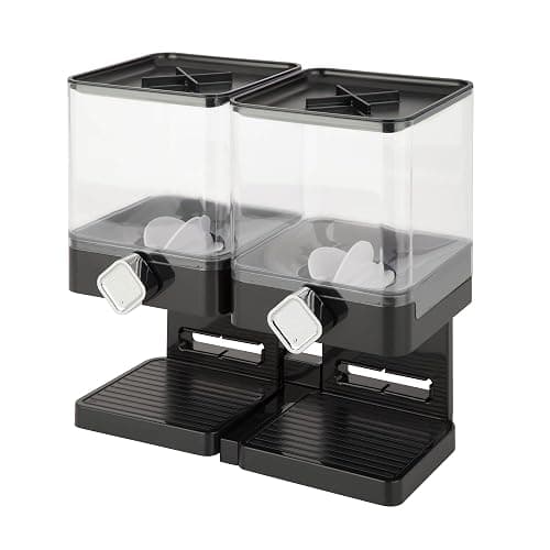 Honey-Can-Do Zevro Compact Dry Food Dispenser, Dual Control, Black/Chrome thumbnail 4