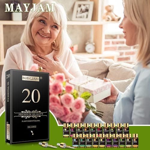 MAYJAM 20 Pcs Pure Essential Oil Gift Set, Essential Oils for Diffusers for Home, Aromatherapy Oils for Diffuser, Humidifiers, Gift for Friend (5ML) thumbnail 6