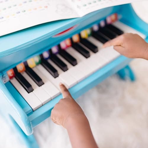 Melissa & Doug Learn-to-Play Piano with 25 Keys and Color-Coded Songbook - Blue thumbnail 8