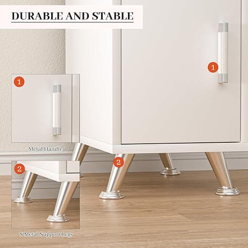 White Nail Desk for Nail Tech,Acetone-Resistant Manicure Table Nail Tech Desk with Drawers Nail Tech Table Station Storage Cabinet, Open Drawer, Wrist Pad, Metal Legs, for Beauty, Salon, Spa Makeup thumbnail 6