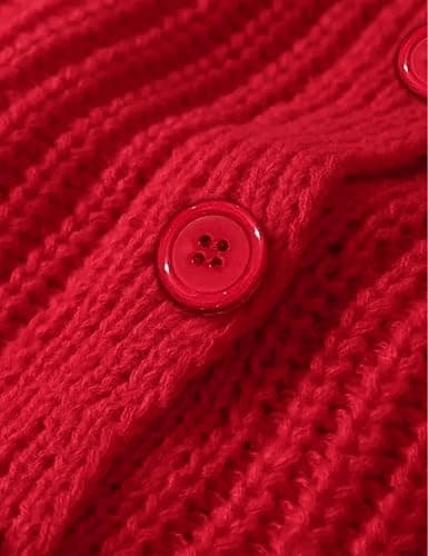 Bianstore Women's Casual Long Sleeve Crewneck Button Down Cardigan Sweater Knit Outwear thumbnail 5