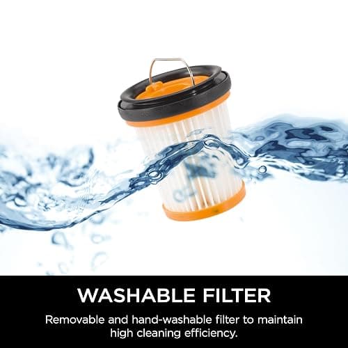 Shark WV201 WANDVAC Handheld Vacuum, Lightweight at 1.4 Pounds with Powerful Suction, Charging Dock, Single Touch Empty and Detachable Dust Cup,Graphite, Slate thumbnail 9