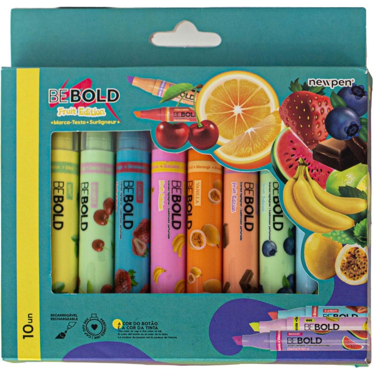 Marca texto BEBOLD fruit Edition Sortido, Caixa com 10unidades - Image 1
