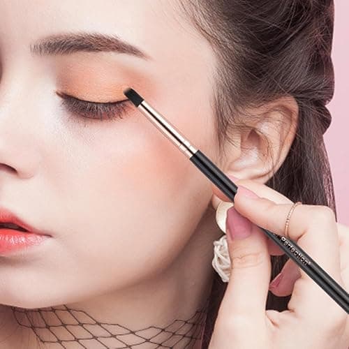 Real Perfection Makeup Brush Set 16 Pcs with 1 Eyebrow Razor Premium Synthetic Foundation Powder Concealers Eyeshadow Blush Makeup Brushes Make up Brushes Kit (Black) thumbnail 8