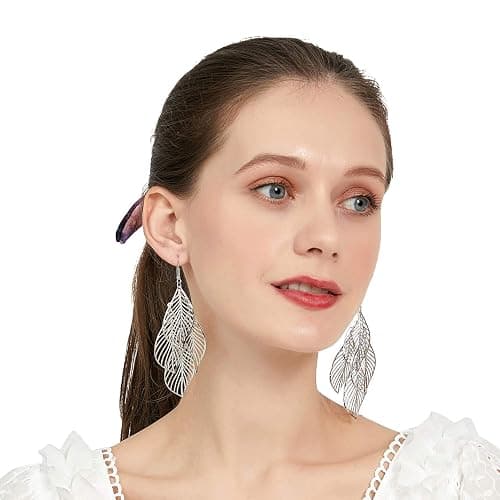 Earrings for Women, Funtopia 68 Pairs Drop Dangle Earrings, Fashion Statement Stud Earrings Pearl Earrings Set for Party Jewelry(Gold and Silver) thumbnail 4