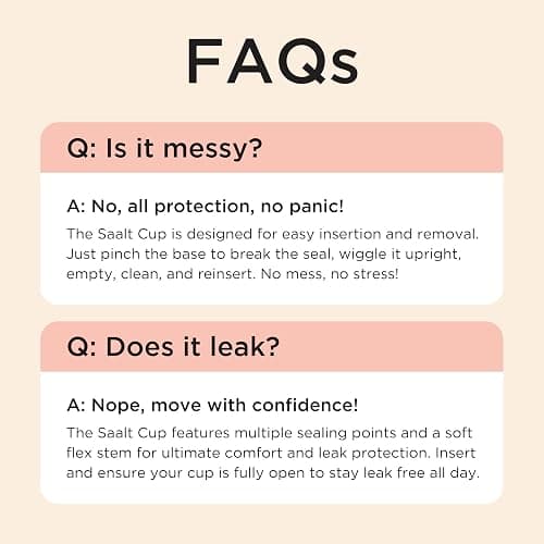 Saalt Soft Menstrual Cup – Reusable Period Cup – Made for Comfortable, Leak-Free Protection Up to 12 Hours – BPA & Latex Free – Includes Cup & Carry Bag (Regular, Desert Blush) thumbnail 5