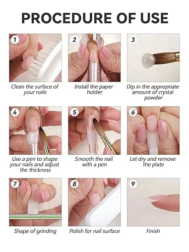 EBANKU Acrylic Powder Professional White Acrylic Nail Powder Long Lasting for 3D Fingernail Carving & Nail Extensions, Milk White Acrylic Powder, No Nail Lamp Needed, 120g/4.23oz Big Capacity thumbnail 7