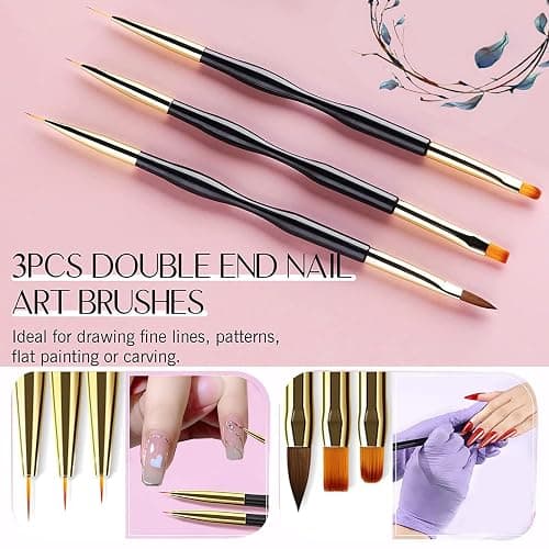 Professional Nail Art Brush Dotting Tools Kit (31pcs Pink) thumbnail 6