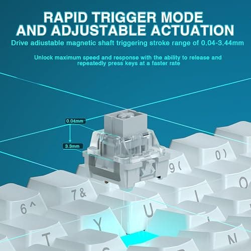 Aula WIN60 HE - 60% Mechanical Gaming Keyboard Wired, Hall Effect Magnetic Switch Hot Swappable, Adjustable Actuation RT Mode, 8000 Hz Polling Rate, RGB Keyboard 60 Percent Compact Design for PC thumbnail 5