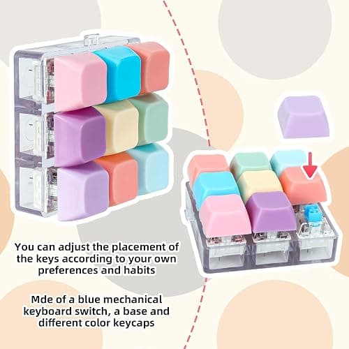 Keyboard Fidget Toy, Keyboard Clicker Keychain, Anxiety & Stress Reliever Autism Toy, Push Bubble Sensory Fidget Toys for Kids Adults to Relief Pass Time thumbnail 4
