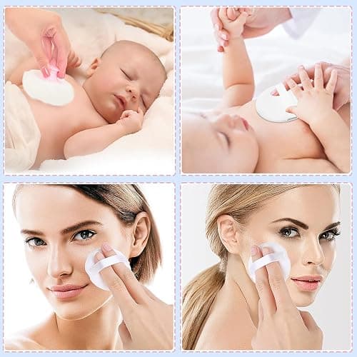 SHIMIDO Body Powder Puff and Container, 3.15" Portable Empty Body Powder Container for Baby Women's Loose Dusting Powder, Powder Case Box with Lids for Bath, Travel and Home Use (Dark Night) thumbnail 7