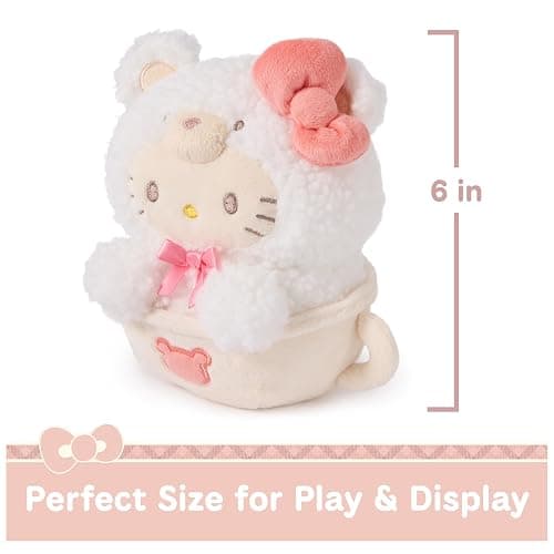 GUND Sanrio Official Hello Kitty Café Latte Teddy Bear Plush, Collectible Plush Toy, Stuffed Animal for Ages 1 and Up, White, 6” thumbnail 2